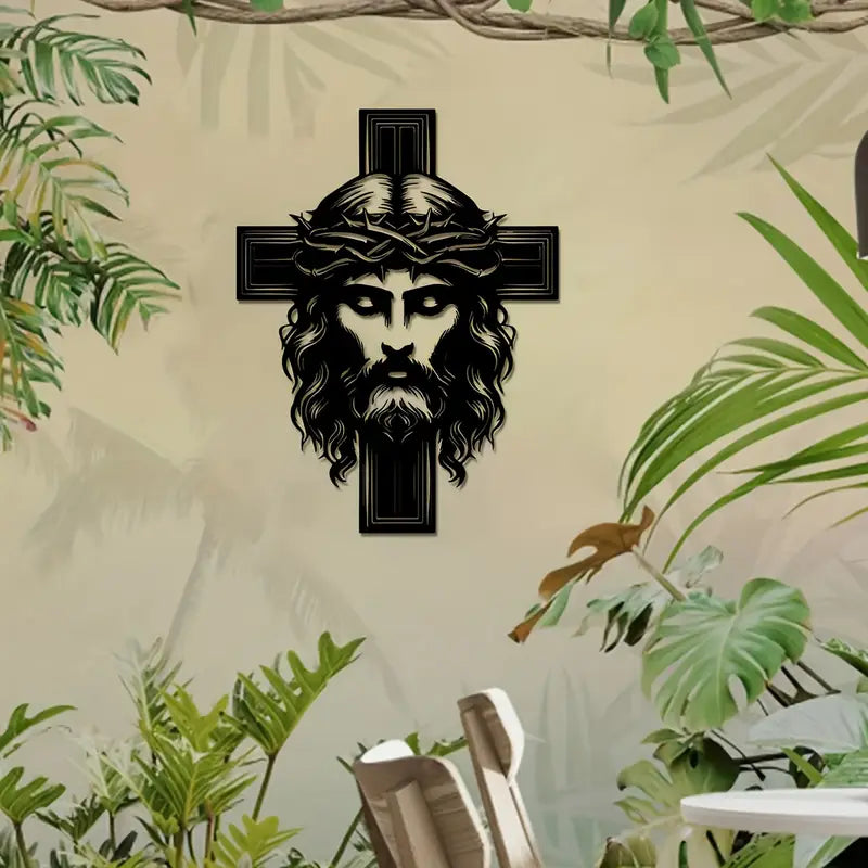 Jesus Christ and Cross - Christian Home Decal 4