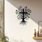 Jesus Cross with Tree - Chirsmas Gift - Chirstian Home Decal 1