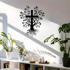 Jesus Cross with Tree - Chirsmas Gift - Chirstian Home Decal 2