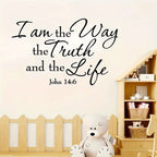 John 14:6 I am the Way the truth and the life - Christian Wall Decal 5