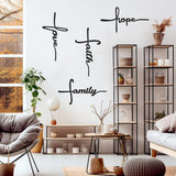 Love, Faith, Family, Hope in Cross Style - Chirsmas Wall Decor 1