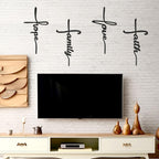 Love, Faith, Family, Hope in Cross Style - Chirsmas Wall Decor 2
