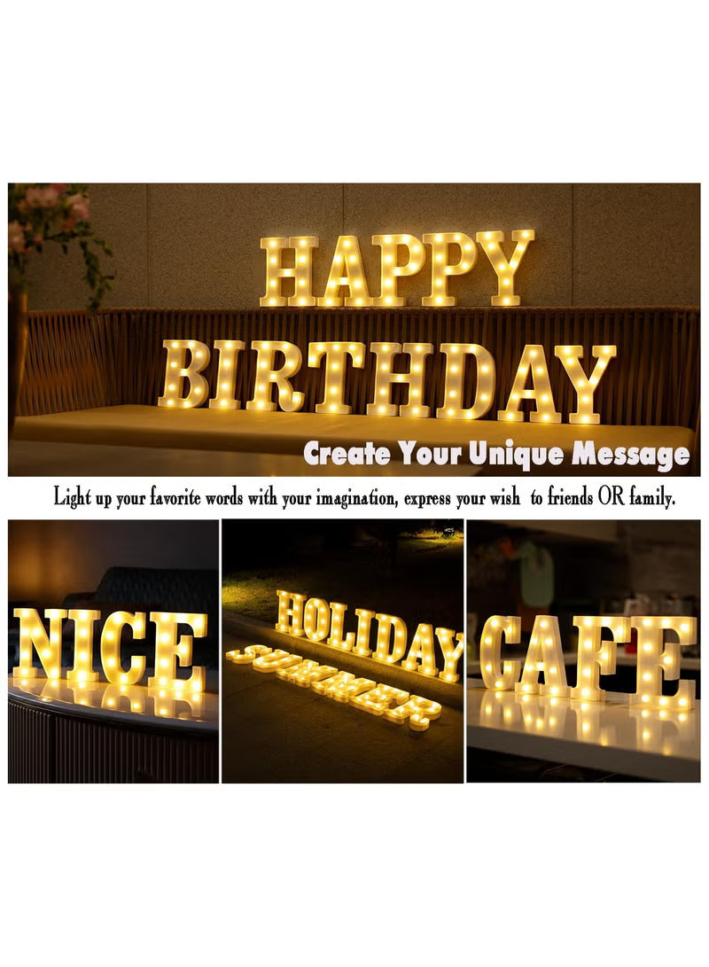 Alphabet LED Letter Lights Light Up Plastic Letters Standing Hanging