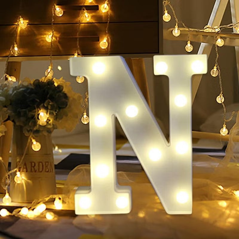 Alphabet LED Letter Lights Light Up Plastic Letters Standing Hanging