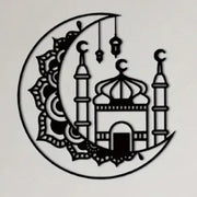 Ramadan Moon And Mosque Acrylic Wall Decor