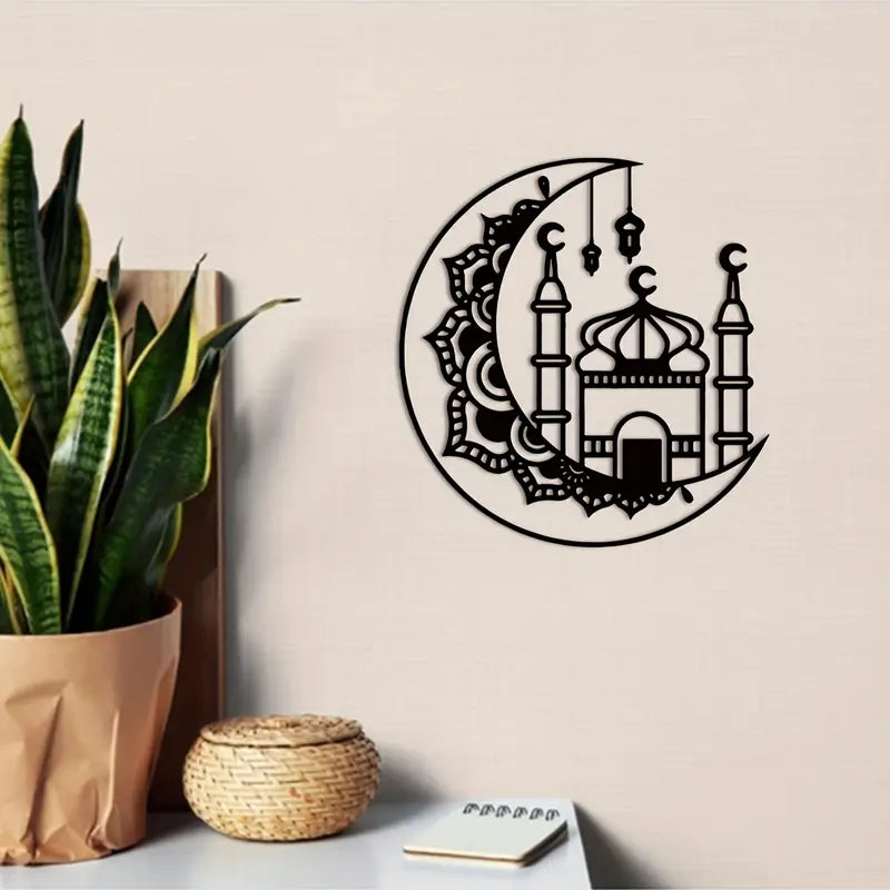 Ramadan Moon And Mosque Acrylic Wall Decor 03