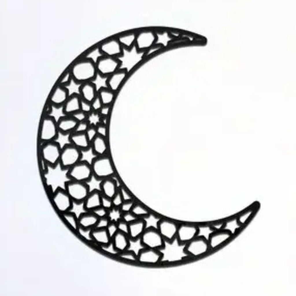 Ramadan Moon Black Acrylic Wall Art