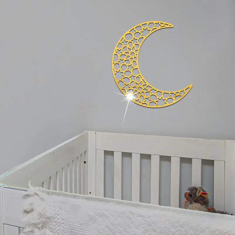 Ramadan Moon Gold Acrylic Wall Art