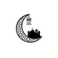 Ramadan Moon with Beautiful Mosque  Acrylic wall Art