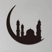 Ramadan Moon with Mosque Wall Decor