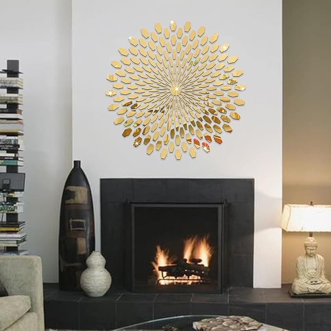 Sun Flower Mirror Wall - Modern Home Wall Decor - Best For Home and Office