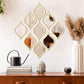 TeaDrop Design Mirror Wall | 9 pieces | - Modern Home Wall Decor - Best For Home and Office