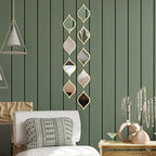 TeaDrop Design Mirror Wall | 9 pieces | - Modern Home Wall Decor - Best For Home and Office