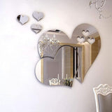 Heart Shape Acrylic Mirror - Home Wall Decor