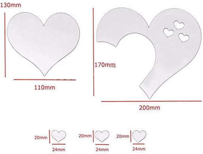 Heart Shape Acrylic Mirror - Home Wall Decor