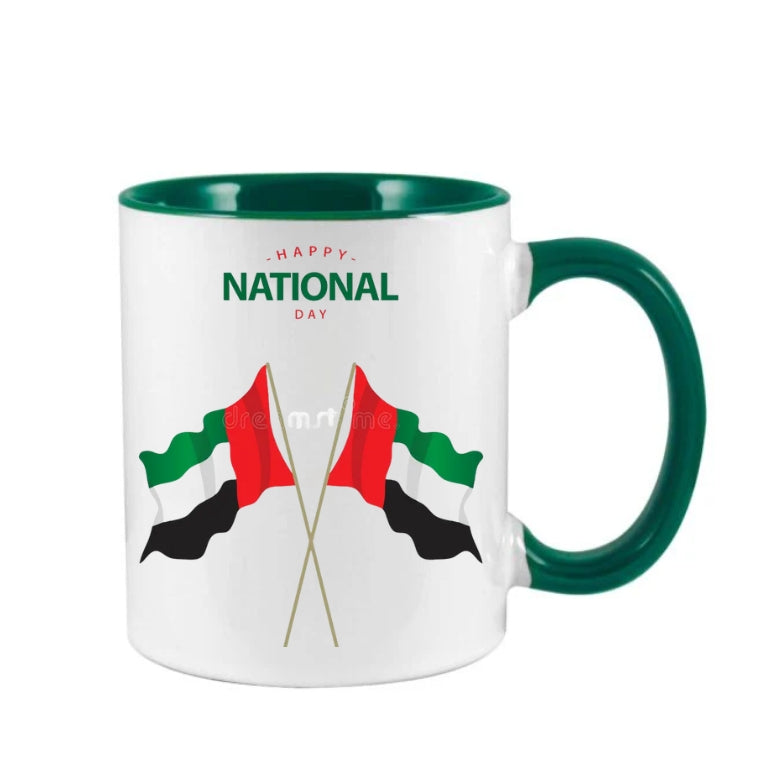 Two Tone Ceramic Mug – Stylish, Durable & Perfect for Hot or Cold Drinks - Customized UAE National Day