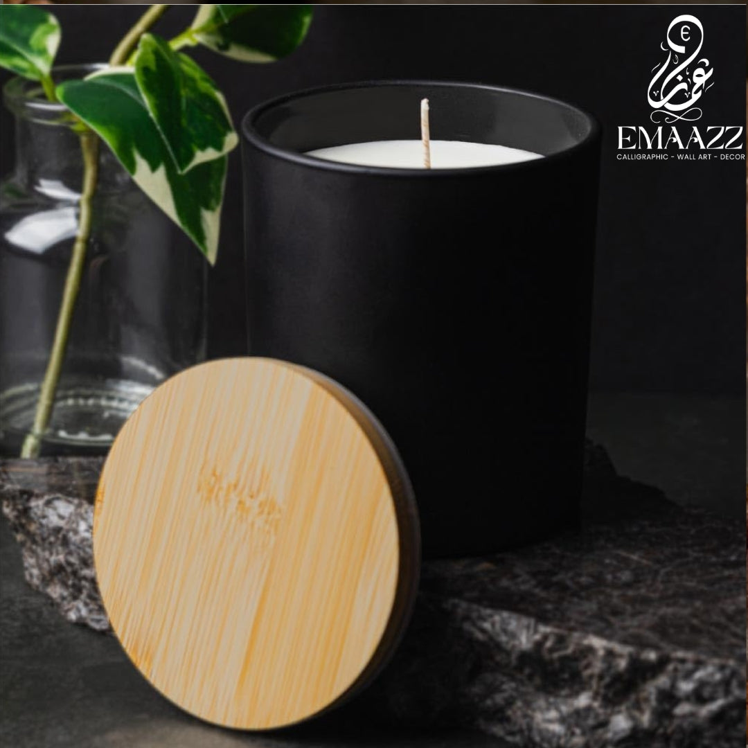 Premium Oud & Vanilla Scented Candle – Handcrafted in Glass Bottle, Long-Lasting Fragrance, Perfect for Relaxation, Home, and Gifts.