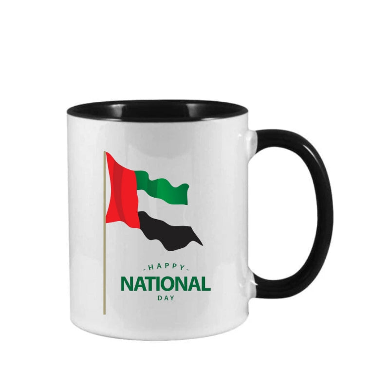 Two Tone Ceramic Mug – Stylish, Durable & Perfect for Hot or Cold Drinks - Customized UAE National Day