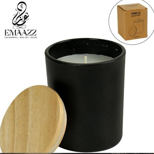 Premium Oud & Vanilla Scented Candle – Handcrafted in Glass Bottle, Long-Lasting Fragrance, Perfect for Relaxation, Home, and Gifts.