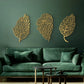 Set of 3 Acrylic Ayatul Kursi, Surah An-Nâs and Surah Al-Falaq Islamic Wall Art (Leaf Pattern)