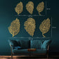 Set of 3 Acrylic Ayatul Kursi, Surah An-Nâs and Surah Al-Falaq Islamic Wall Art (Leaf Pattern)