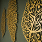 Set of 3 Acrylic Ayatul Kursi, Surah An-Nâs and Surah Al-Falaq Islamic Wall Art (Leaf Pattern)