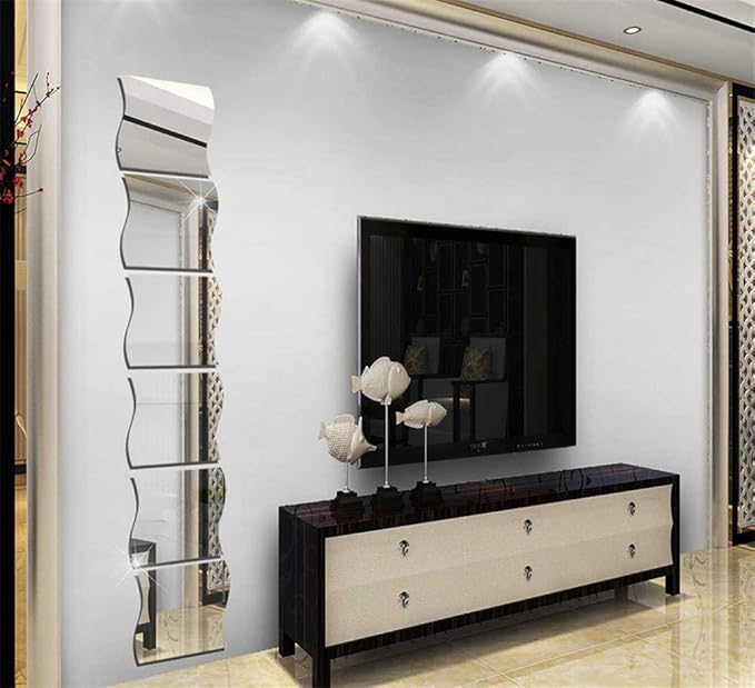 Wavy Wall Mirror - Acrylic Mirror For Home Decor | Modern Wall Decal
