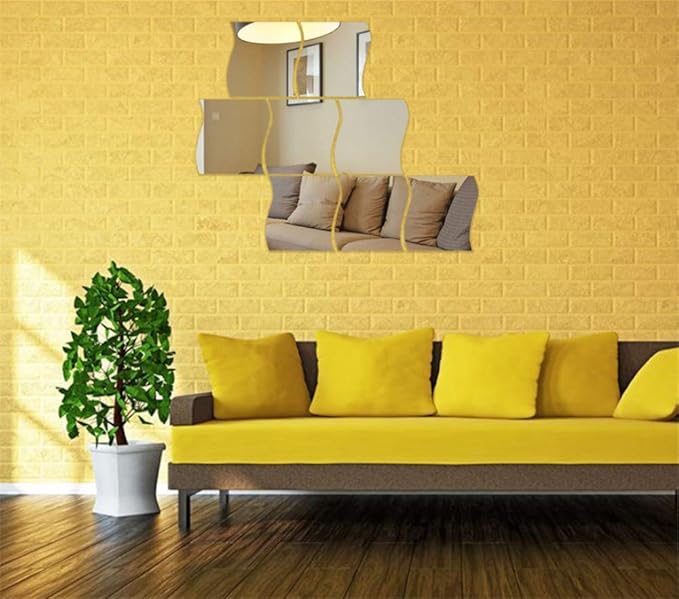 Wavy Wall Mirror - Acrylic Mirror For Home Decor | Modern Wall Decal