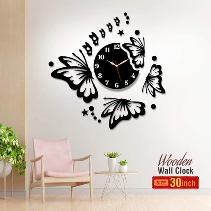 3D Butterfly Wall Clock Acrylic Wall Decore