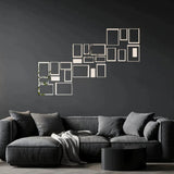 Acrylic Rectangle Ring Mirror Wall Stickers