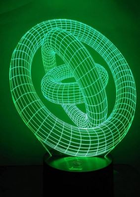 3D Acrylic Ring Night Light Illusion Lamp