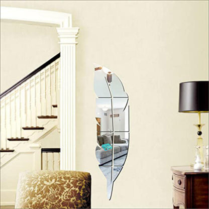 Silver Acrylic Leaf Mirror