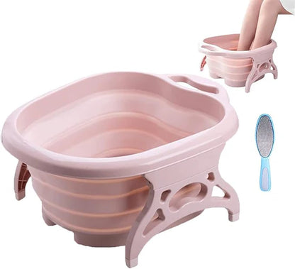 Folding Plastic Foot Bath | Portable Collapsible Foot Soaking Tub for Home Spa & Pedicure