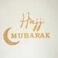 3D Printed Hajj Mubarak Wall Art | Customizable Islamic Decoration | Crescent Moon Home Decor & Gift