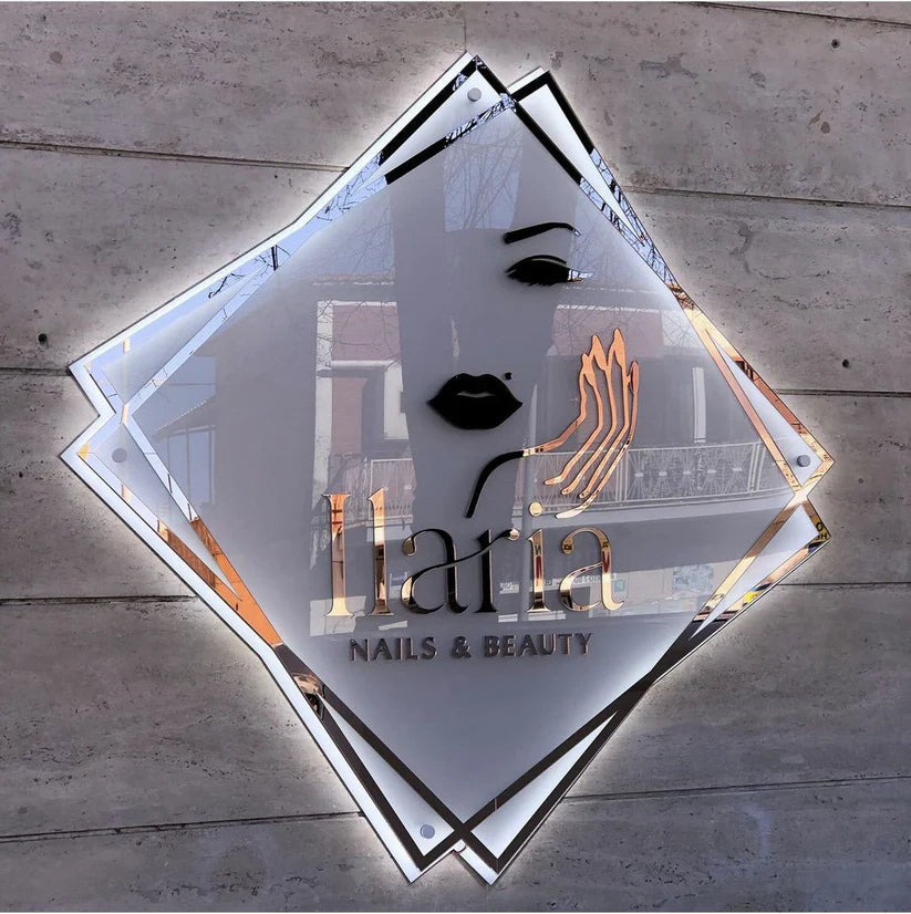 Custom Acrylic Business Logo Sign, Custom Light up Sign