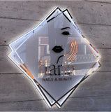 Custom Acrylic Business Logo Sign, Custom Light up Sign