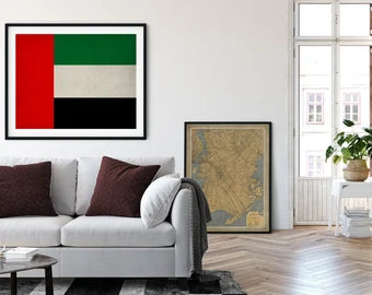 UAE National Day Large Acrylic Wall Flag - Square Shape!