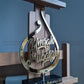 Personalised Hajj Mubarak Gift - Gold Mirror & Oak Wood Islamic Decor