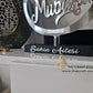 Umrah Mubarak Gifts. Contemporary Hand-carved Mirror with Solid Real Oak Stand