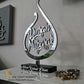 Umrah Mubarak Gifts. Contemporary Hand-carved Mirror with Solid Real Oak Stand