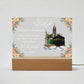 Hajj Mubarak Gift, Custom Photo, Acrylic Lamp, Wooden Base, Umrah Night Light, Islamic Decor