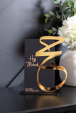 Luxury Black & Gold Hajj Mubarak Plaque: Arabic Calligraphy