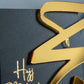 Luxury Black & Gold Hajj Mubarak Plaque: Arabic Calligraphy