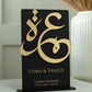 Luxury Black & Gold Umrah Mubarak Plaque: Arabic Calligraphy, Personalised Keepsake