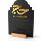 Matte Black Gold Hajj Mubarak Plaque | Arabic Calligraphy Islamic Home Decor