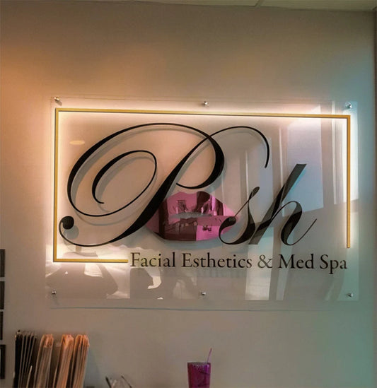 Custom Acrylic Business Logo Sign, Custom Light up Sign