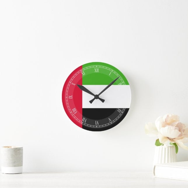 Dubai Round Wall Clock | Minimal White Wall Clock | Modern Home & Office Decor