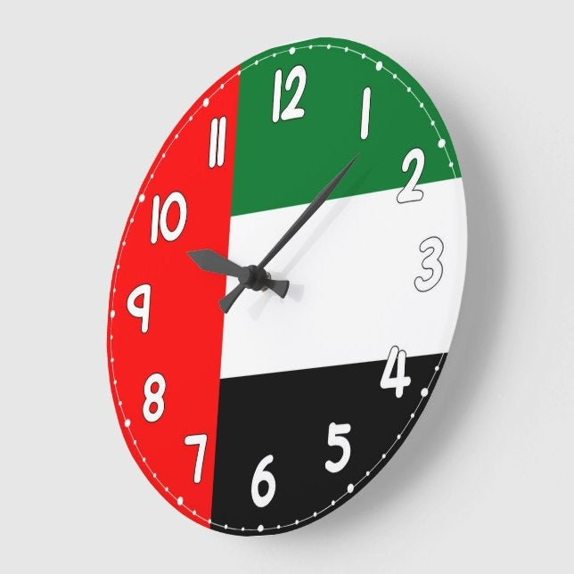 Dubai Round Wall Clock | Minimal White Wall Clock | Modern Home & Office Decor