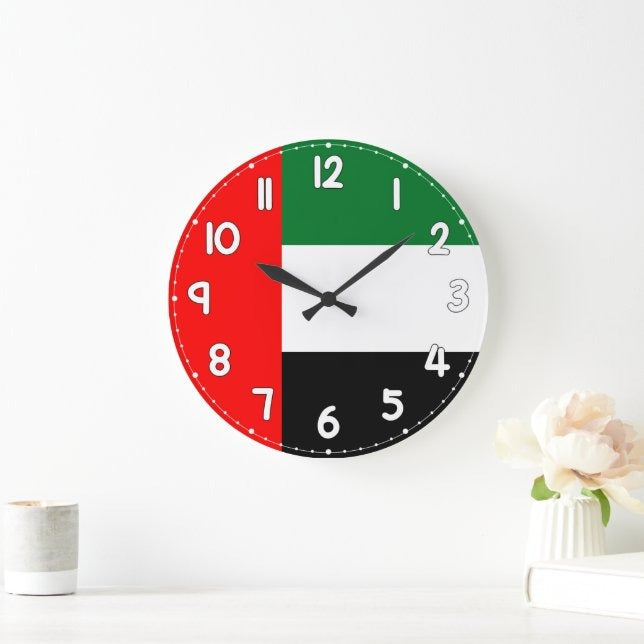 Dubai Round Wall Clock | Minimal White Wall Clock | Modern Home & Office Decor
