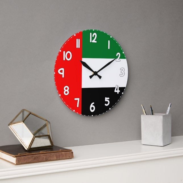 Dubai Round Wall Clock | Minimal White Wall Clock | Modern Home & Office Decor